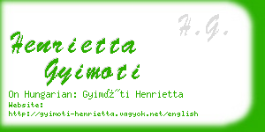 henrietta gyimoti business card